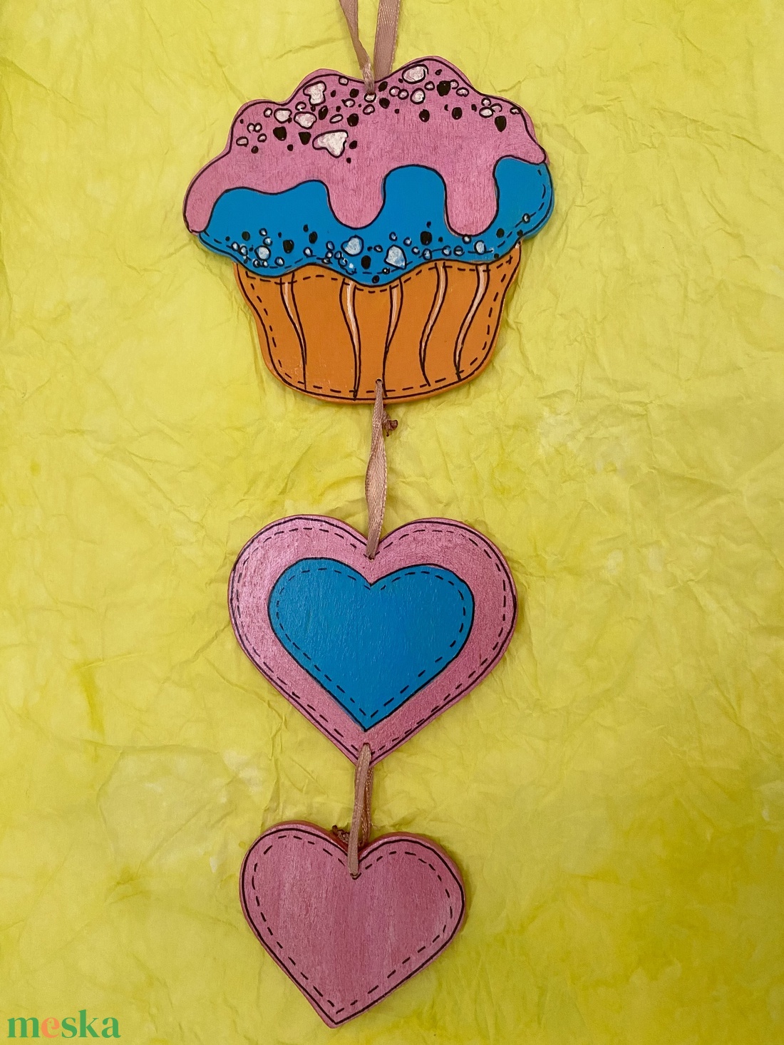 Muffin, süti ajtódísz - otthon & életmód - dekoráció - ajtó- és ablak dekoráció - ajtódísz & kopogtató - Meska.hu