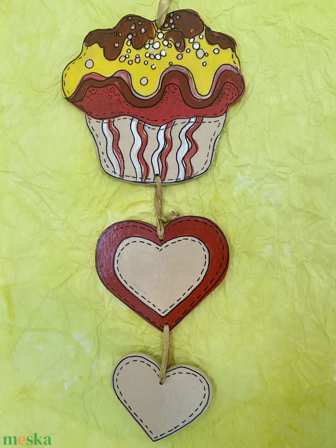 Muffin, süti ajtódísz - otthon & életmód - dekoráció - ajtó- és ablak dekoráció - ajtódísz & kopogtató - Meska.hu