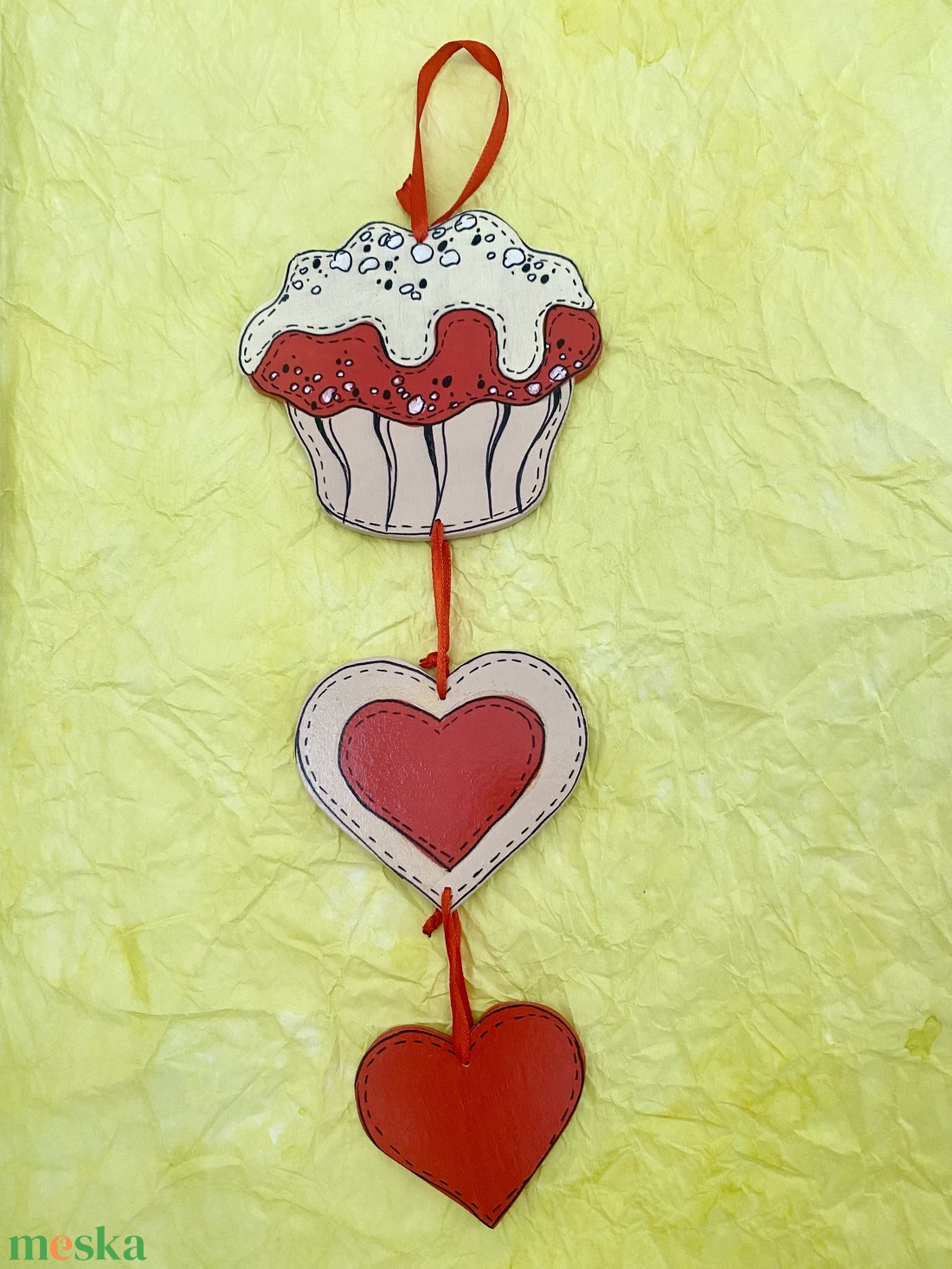 Muffin, süti ajtódísz - otthon & életmód - dekoráció - ajtó- és ablak dekoráció - ajtódísz & kopogtató - Meska.hu