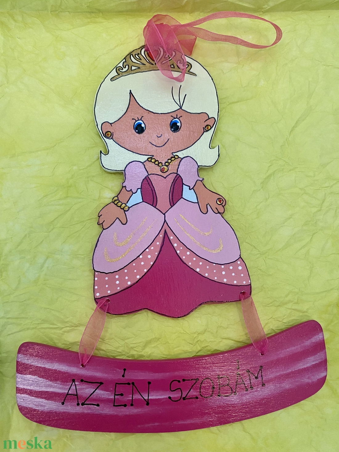 Hercegnő, királylány gyerekszoba dísz, tábla - otthon & életmód - dekoráció - ajtó- és ablak dekoráció - ablakdísz - Meska.hu