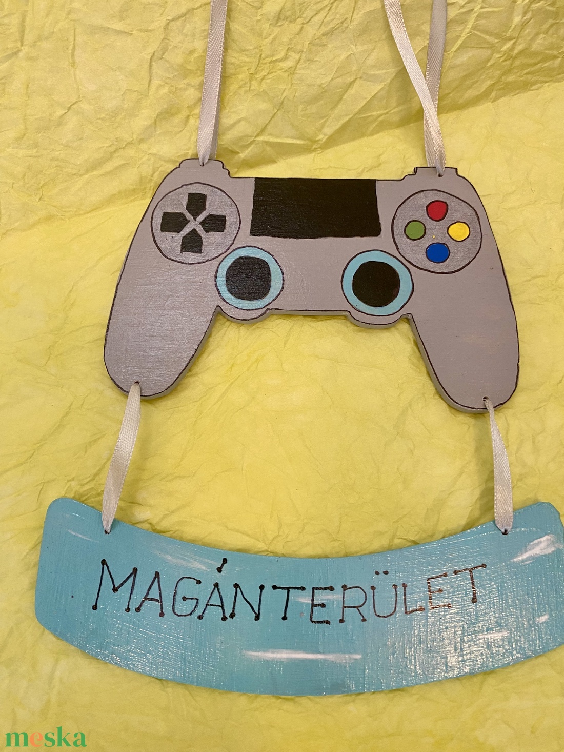 Fiús gyerekszoba tábla, konzol - otthon & életmód - dekoráció - ajtó- és ablak dekoráció - ablakdísz - Meska.hu