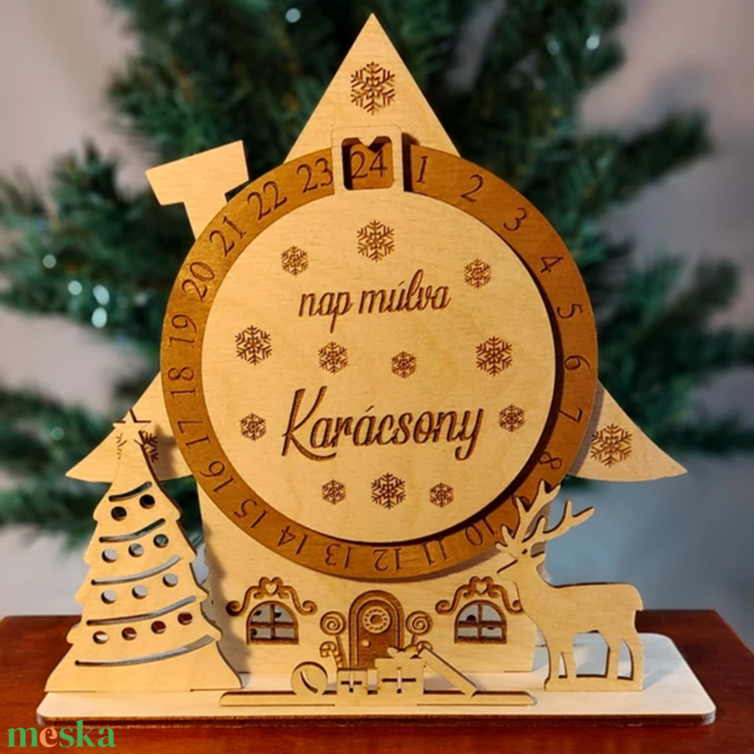 Karácsonyi, adventi kalendárium, visszaszámláló - karácsony - adventi díszek - adventi naptár - Meska.hu