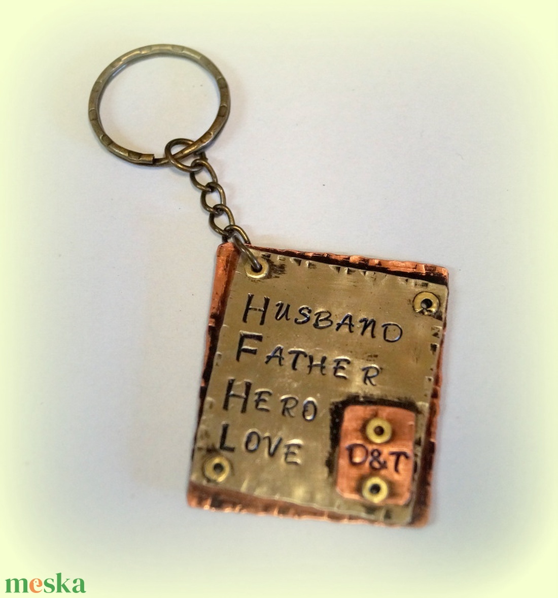  Kétoldalas kulcstartó férfiaknak  - táska & tok - kulcstartó & táskadísz - kulcstartó - Meska.hu