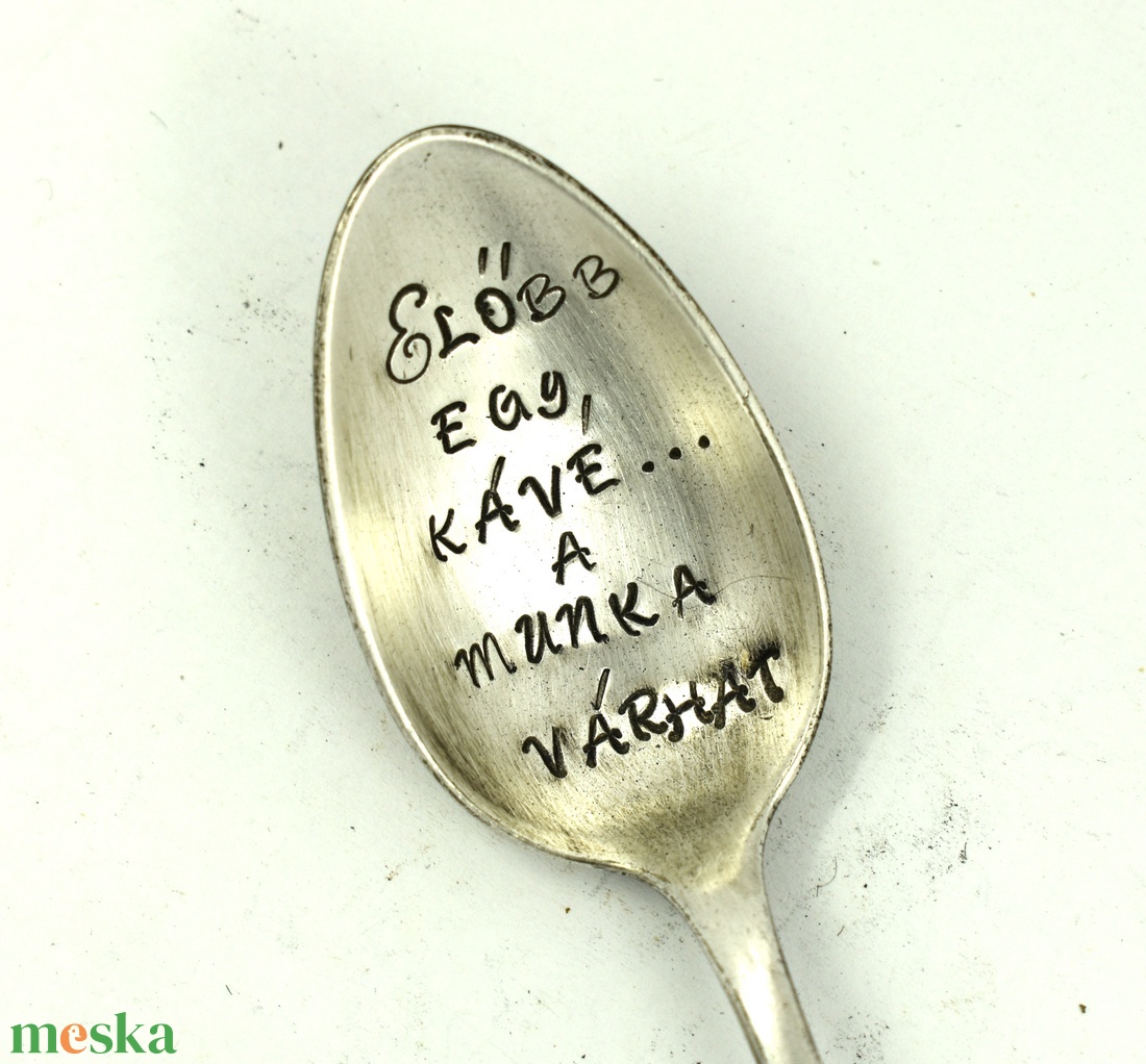 Munkahelyi kávéskanál - otthon & életmód - konyhafelszerelés, tálalás - tálalás - kanál & villa - Meska.hu