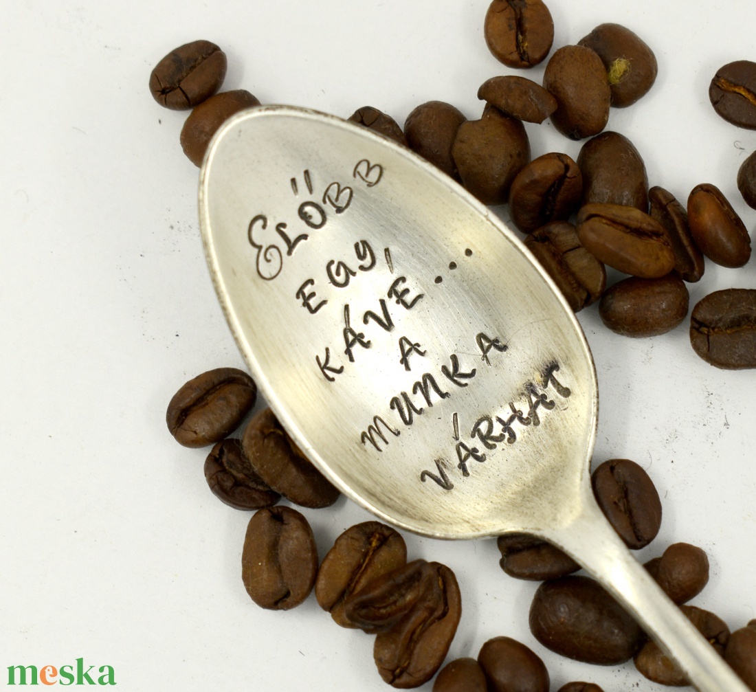 Munkahelyi kávéskanál - otthon & életmód - konyhafelszerelés, tálalás - tálalás - kanál & villa - Meska.hu