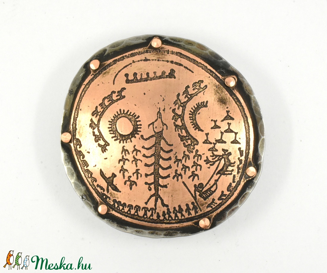 Bőr öv, övcsat, sámándob -  - Meska.hu