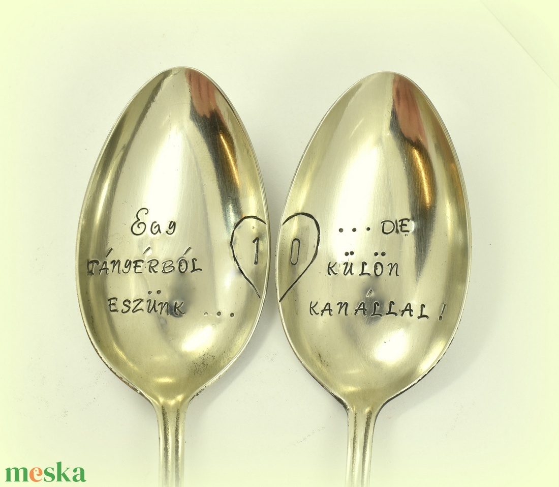 Házassági évfordulós kanál pár - esküvő - emlék & ajándék - nászajándék - Meska.hu