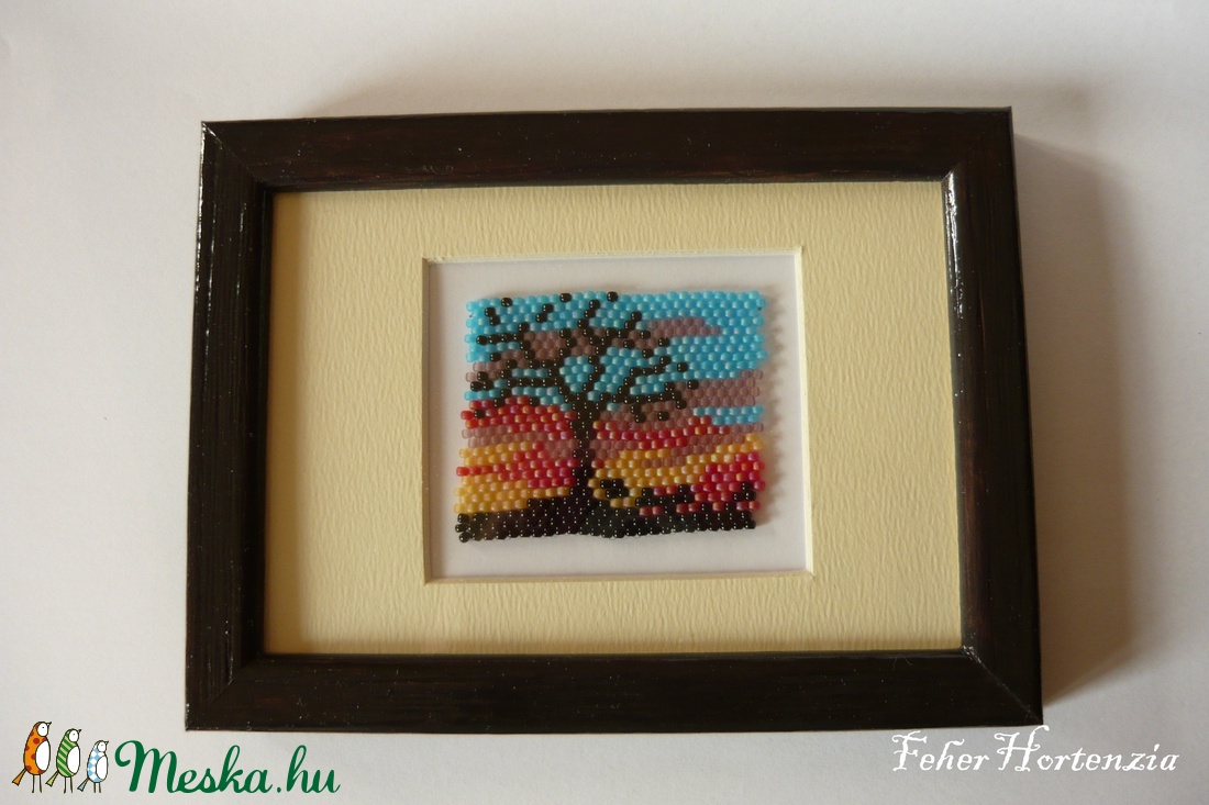 Őszi fa gyöngykép (11x15 cm, kitámasztós) - otthon & lakás - dekoráció - kép & falikép - Meska.hu Őszi fa gyöngykép (11x15 cm, kitámasztós) - otthon & lakás - dekoráció - kép & falikép - Meska.hu
