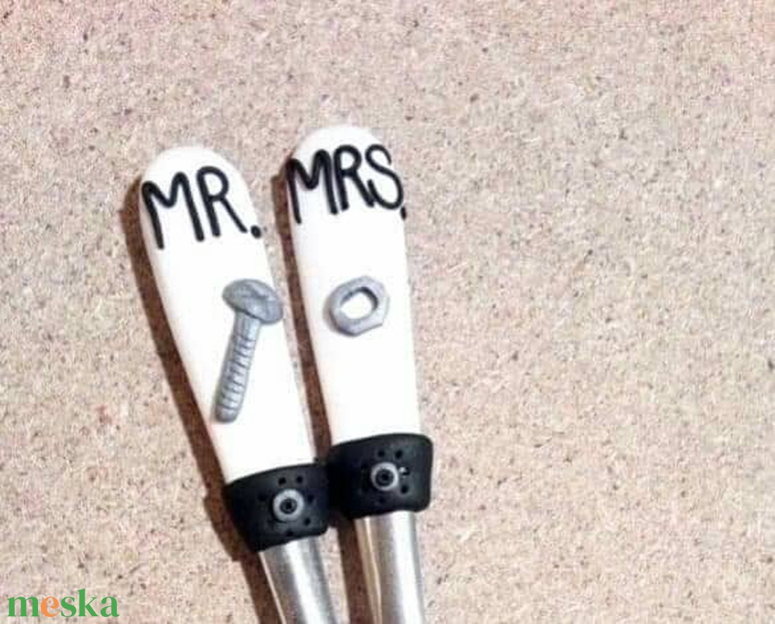 Mr. és Mrs. csavaros páros kanál - esküvő - dekoráció - tálalás - Meska.hu Mr. és Mrs. csavaros páros kanál - esküvő - dekoráció - tálalás - Meska.hu