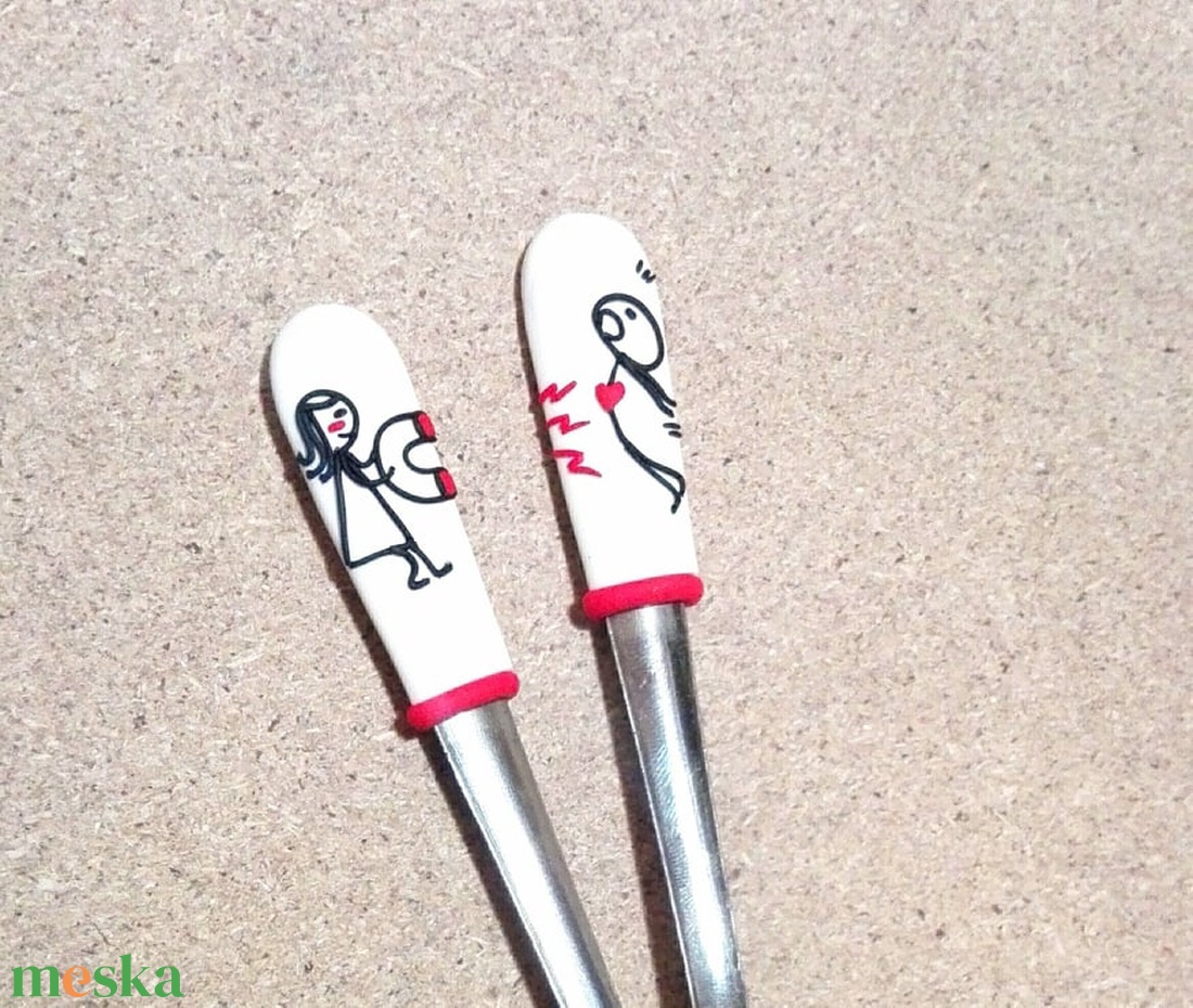  Mágnes páros kanál - esküvő - dekoráció - tálalás - Meska.hu