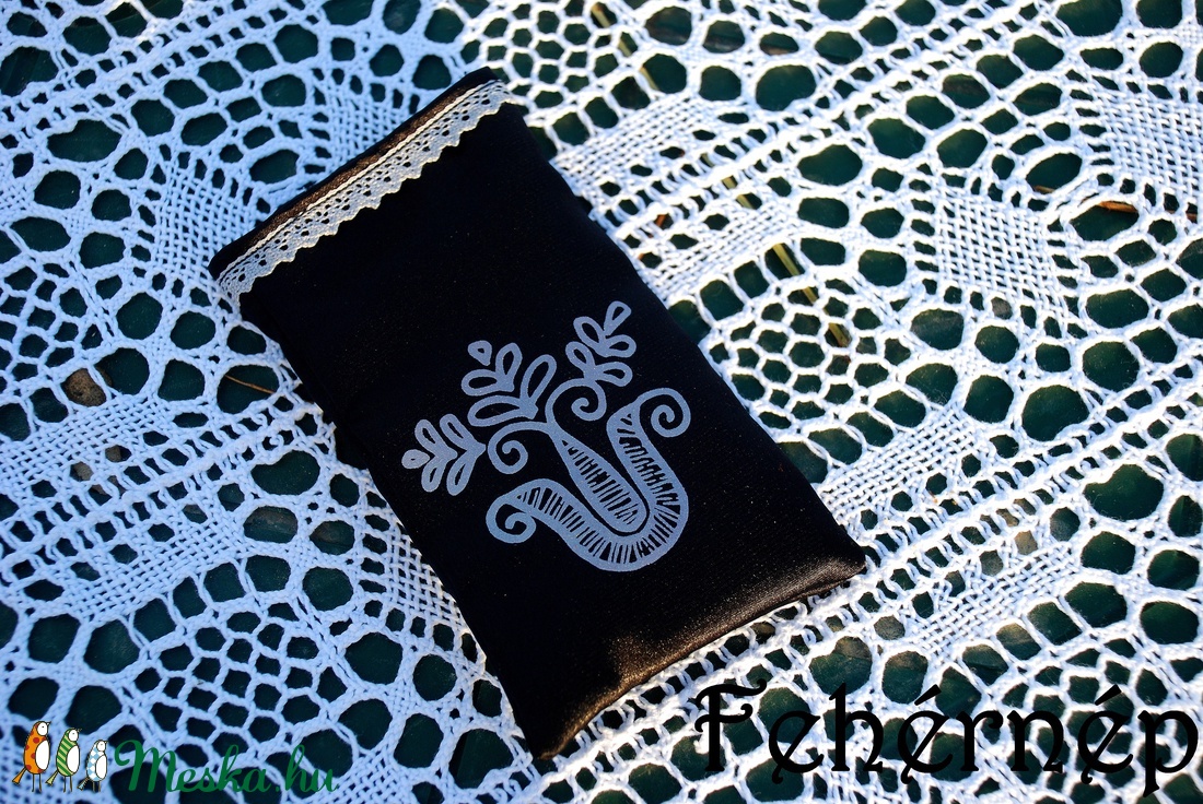 Selyemszatén mobiltok fekete -  - Meska.hu