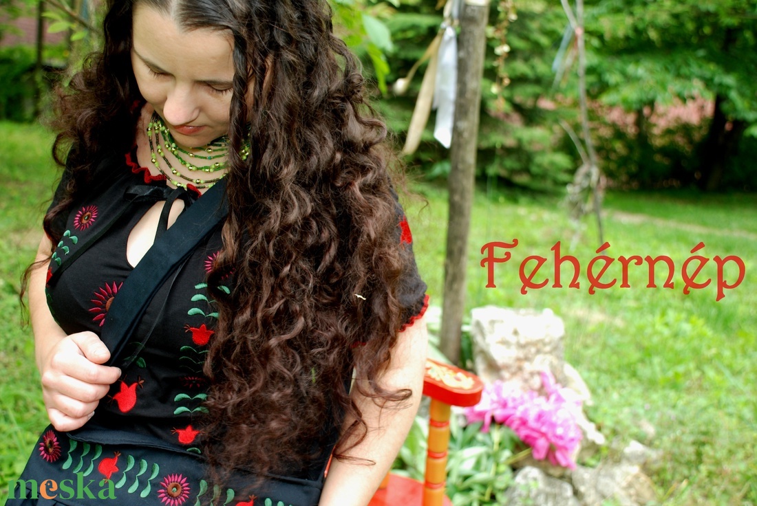 Csángó Fehérnép szalagos blúza - fekete RU - ruha & divat - női ruha - blúz - Meska.hu Csángó Fehérnép szalagos blúza - fekete RU - ruha & divat - női ruha - blúz - Meska.hu