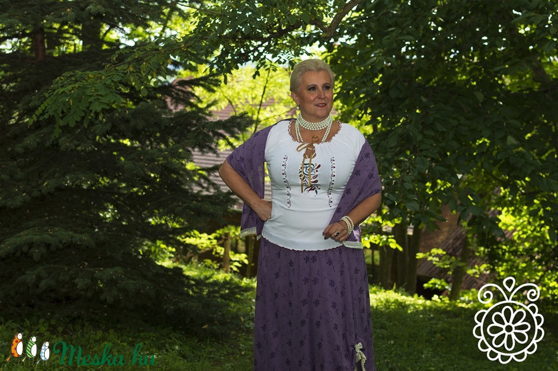 LINA szoknya ó-levendula/bézs - - Meska.hu LINA szoknya ó-levendula/bézs - - Meska.hu