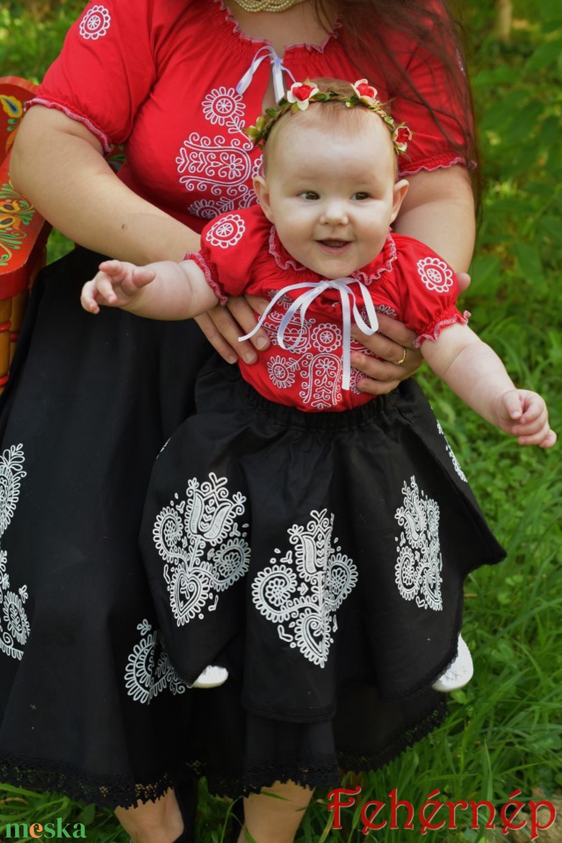 Leányka pörgős szoknya - fekete - ruha & divat - babaruha & gyerekruha - szoknya - Meska.hu