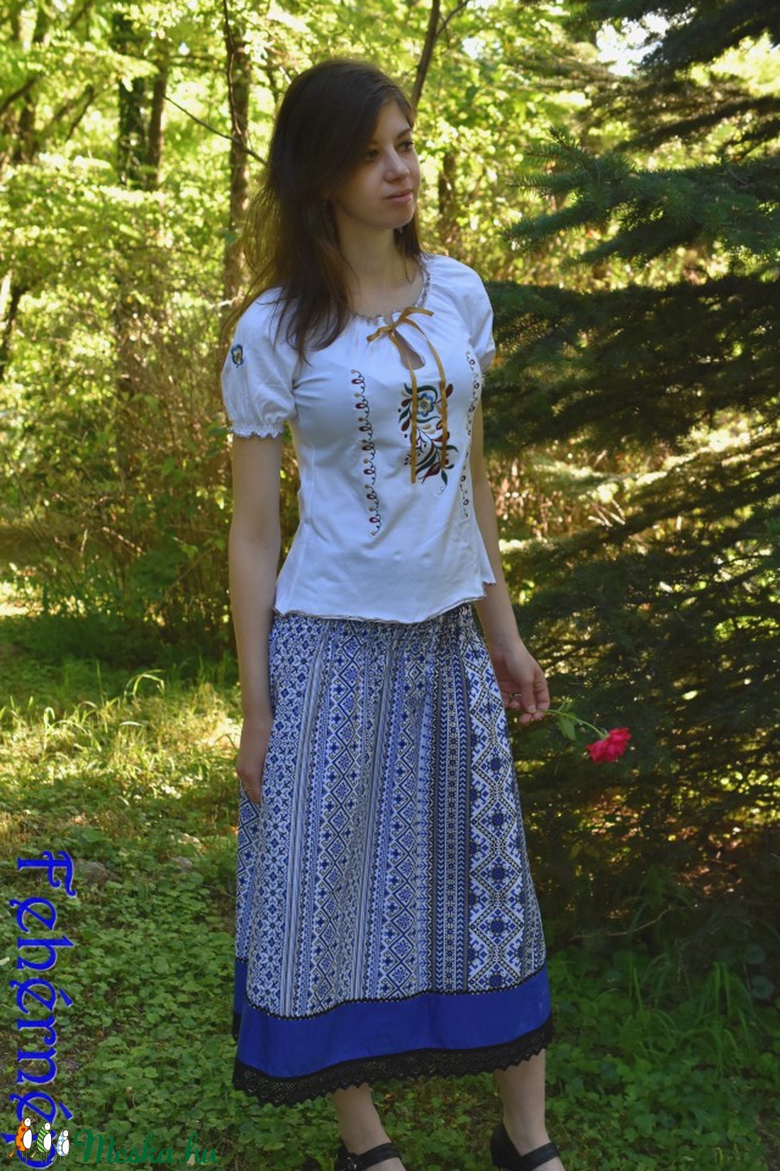 Hargita szoknya - kék - - Meska.hu Hargita szoknya - kék - - Meska.hu