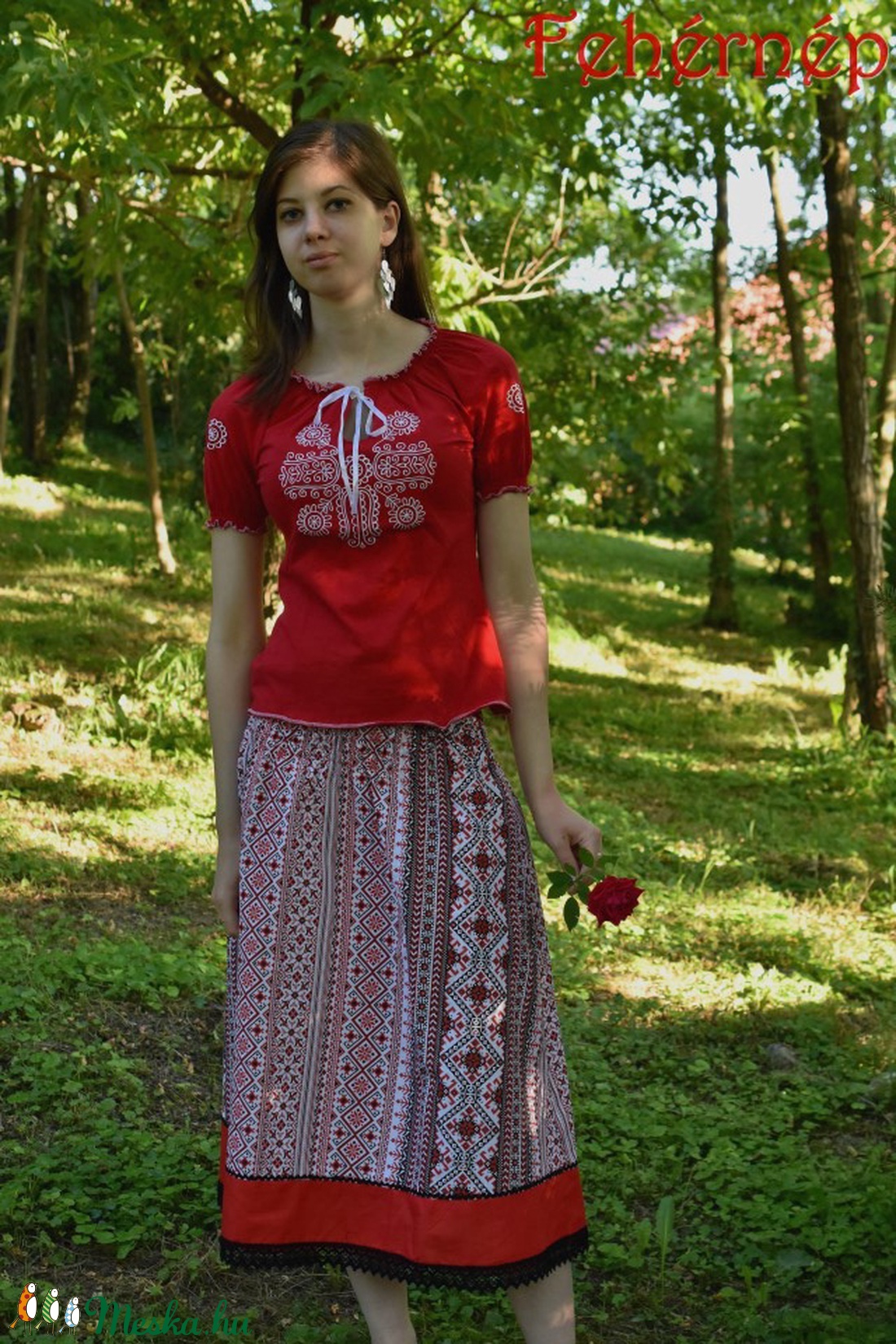 Hargita szoknya - piros - - Meska.hu Hargita szoknya - piros - - Meska.hu