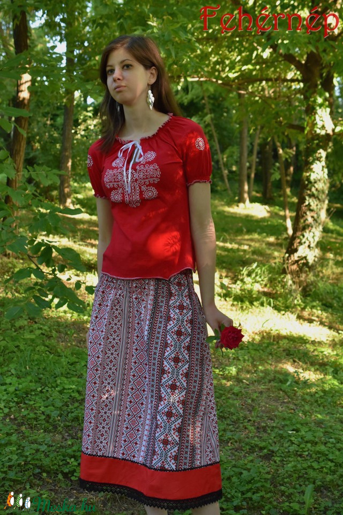 Hargita szoknya - piros - - Meska.hu Hargita szoknya - piros - - Meska.hu