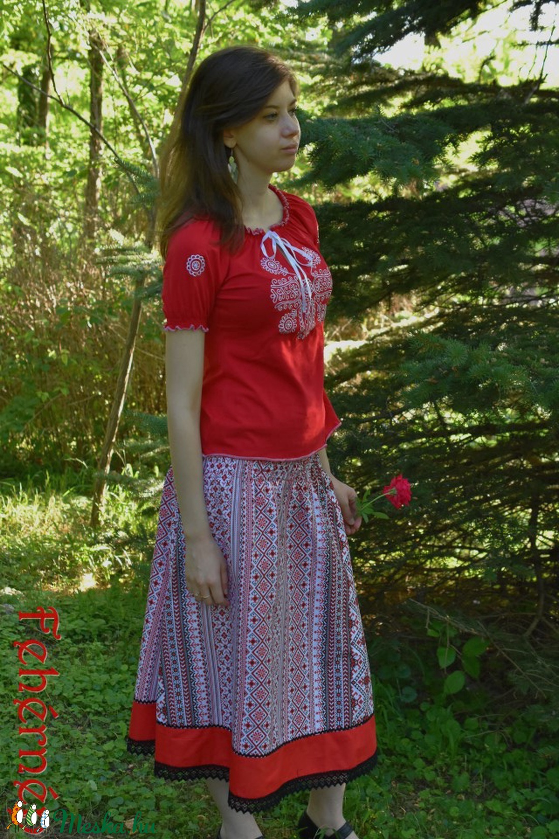 Hargita szoknya - piros - - Meska.hu Hargita szoknya - piros - - Meska.hu