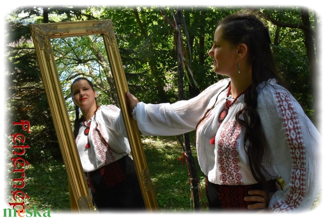 Borbolya gézblúz (fehér-bordó) - ruha & divat - női ruha - blúz - Meska.hu Borbolya gézblúz (fehér-bordó) - ruha & divat - női ruha - blúz - Meska.hu