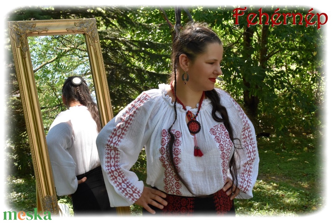 Borbolya gézblúz (fehér-bordó) - ruha & divat - női ruha - blúz - Meska.hu Borbolya gézblúz (fehér-bordó) - ruha & divat - női ruha - blúz - Meska.hu