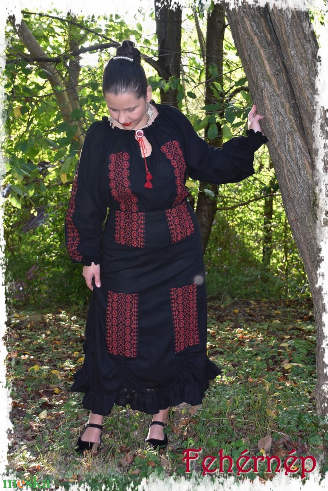 Borbolya gézblúz (fekete-vörös) - ruha & divat - női ruha - blúz - Meska.hu Borbolya gézblúz (fekete-vörös) - ruha & divat - női ruha - blúz - Meska.hu
