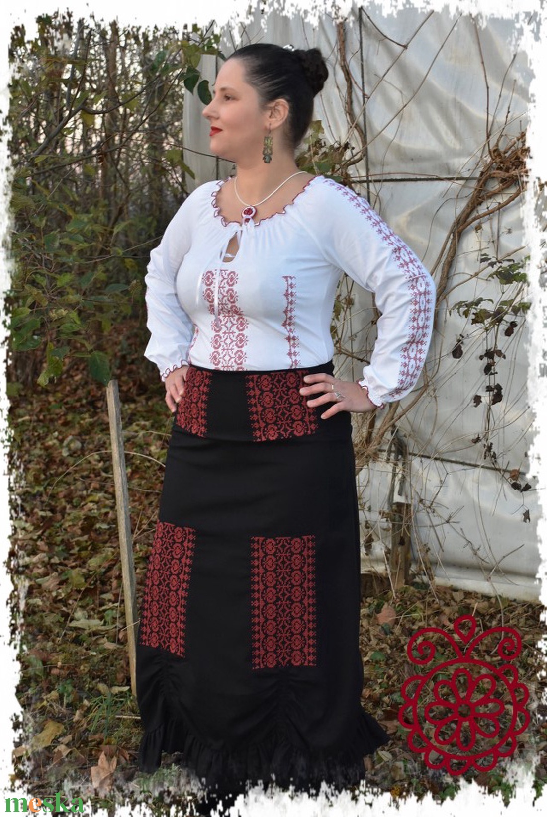 Borbolya szalagos blúz (fehér-bordó) HU - ruha & divat - női ruha - blúz - Meska.hu Borbolya szalagos blúz (fehér-bordó) HU - ruha & divat - női ruha - blúz - Meska.hu