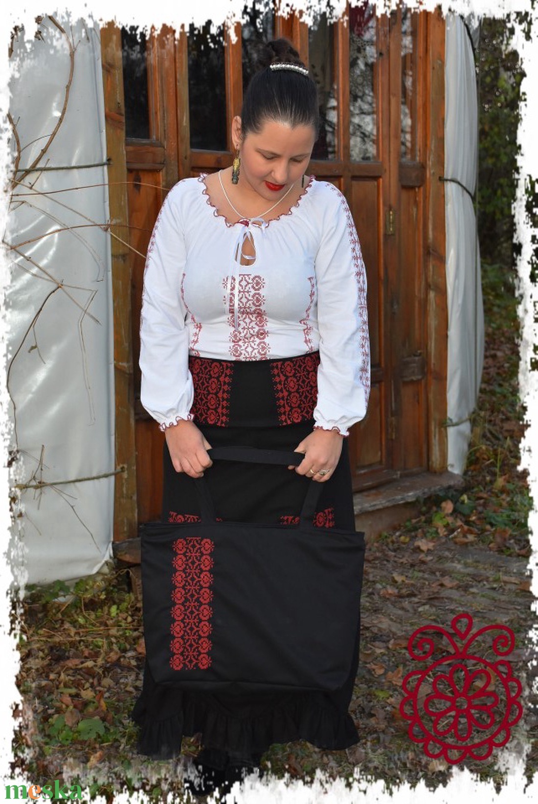 Borbolya szalagos blúz (fehér-bordó) HU - ruha & divat - női ruha - blúz - Meska.hu Borbolya szalagos blúz (fehér-bordó) HU - ruha & divat - női ruha - blúz - Meska.hu