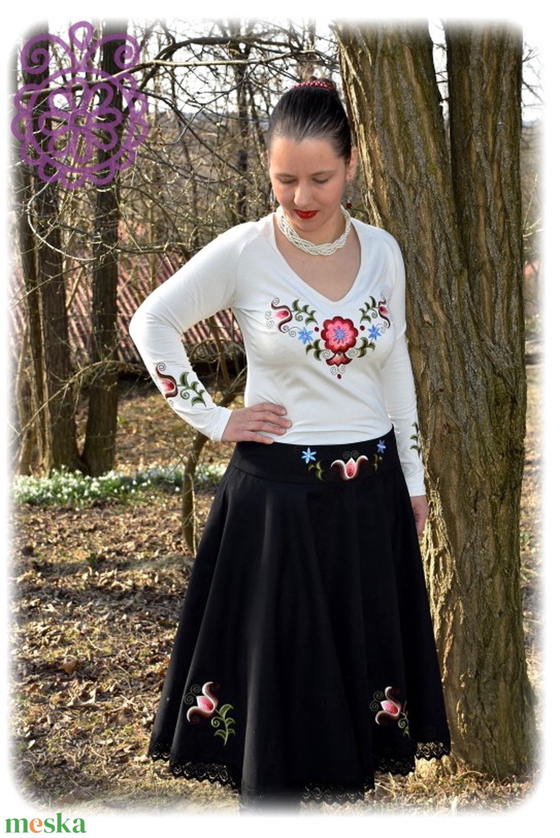 Kun Fehérnép HU fehér - ruha & divat - női ruha - póló, felső - Meska.hu