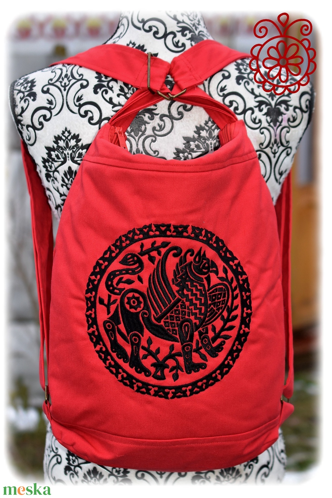 Cifra hátitarisznya � Griff (piros) - táska & tok - hátizsák - hátizsák - Meska.hu