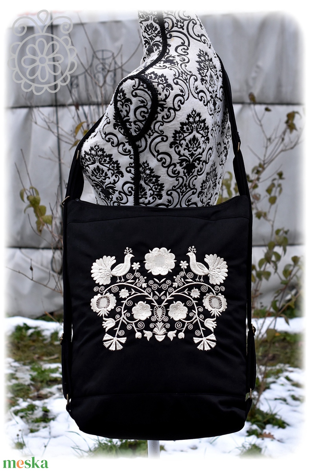 Cifra hátitarisznya � Rábaközi (fekete) - táska & tok - hátizsák - hátizsák - Meska.hu