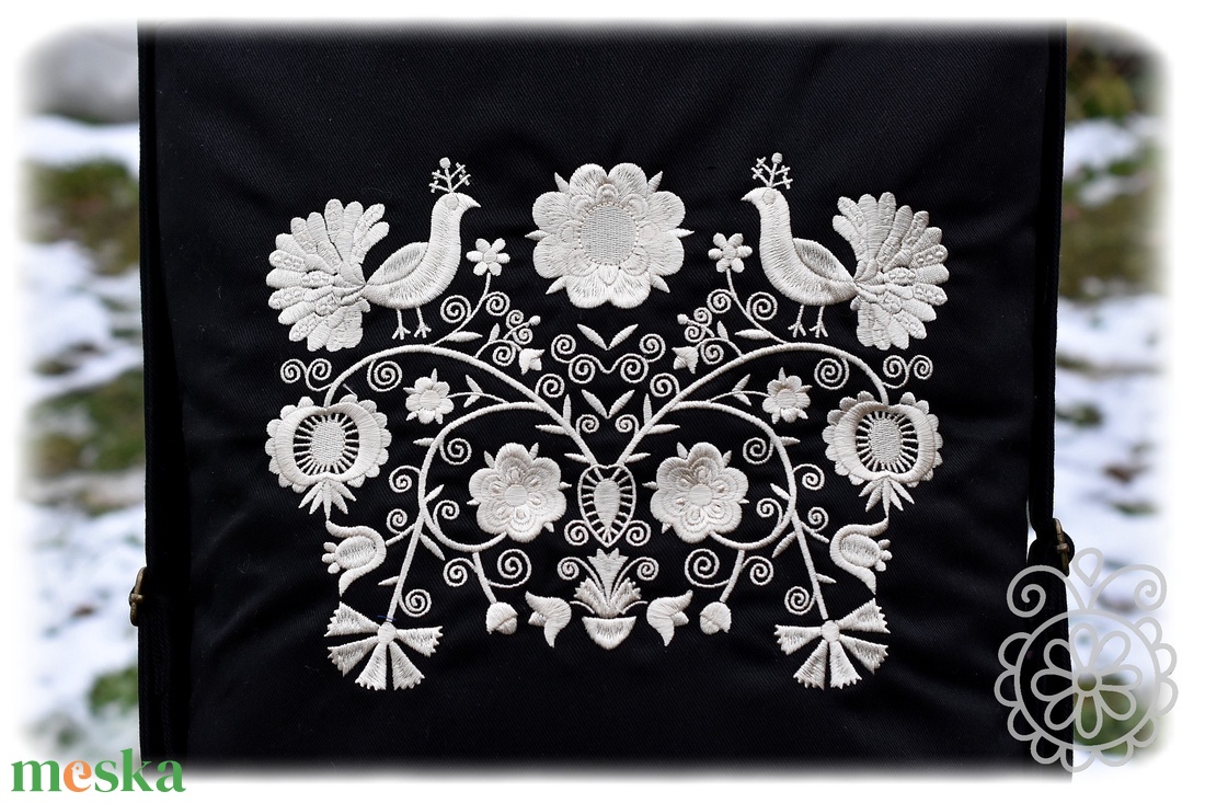 Cifra hátitarisznya � Rábaközi (fekete) - táska & tok - hátizsák - hátizsák - Meska.hu