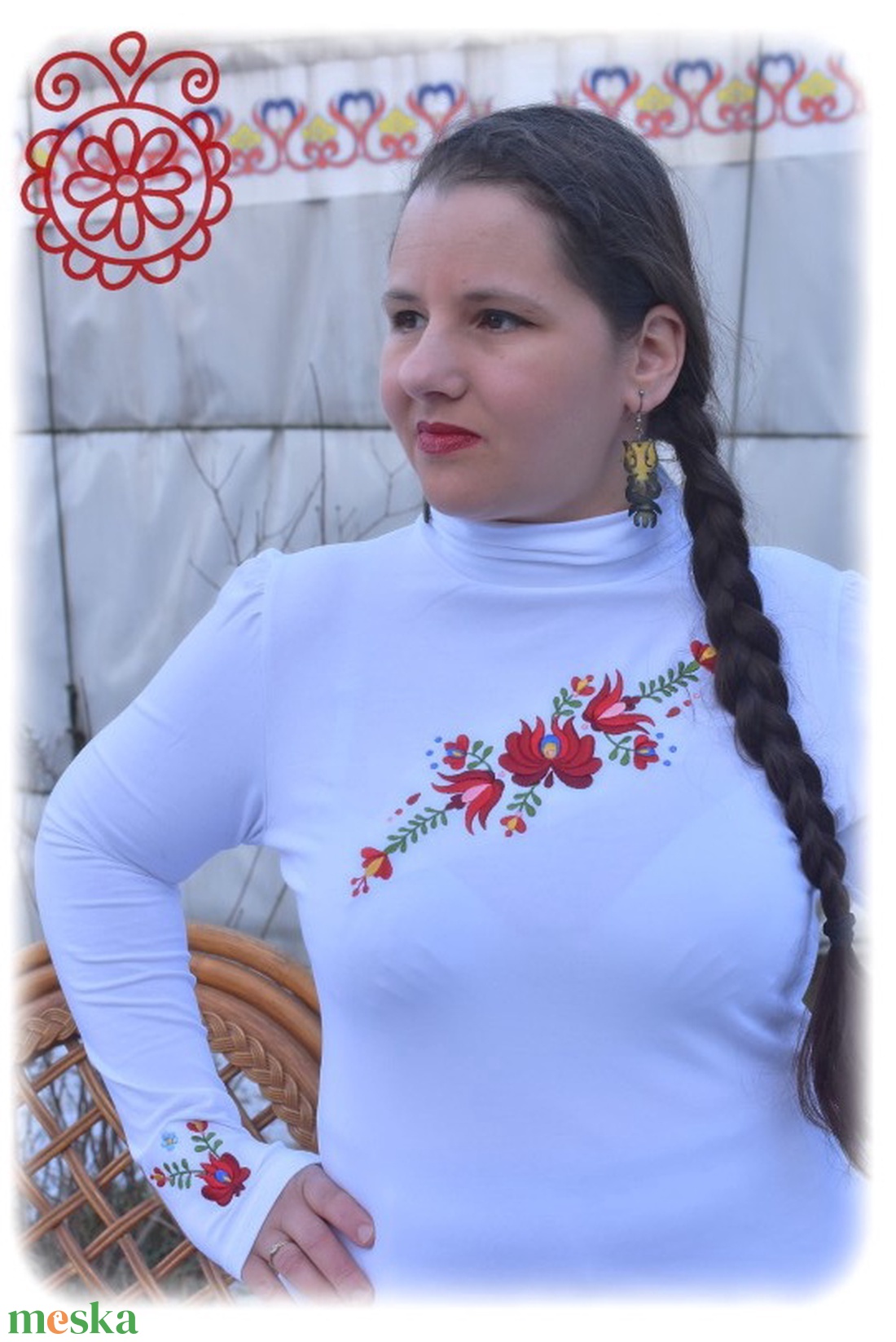 Garbó � Matyó (fehér) - ruha & divat - női ruha - pulóver - Meska.hu