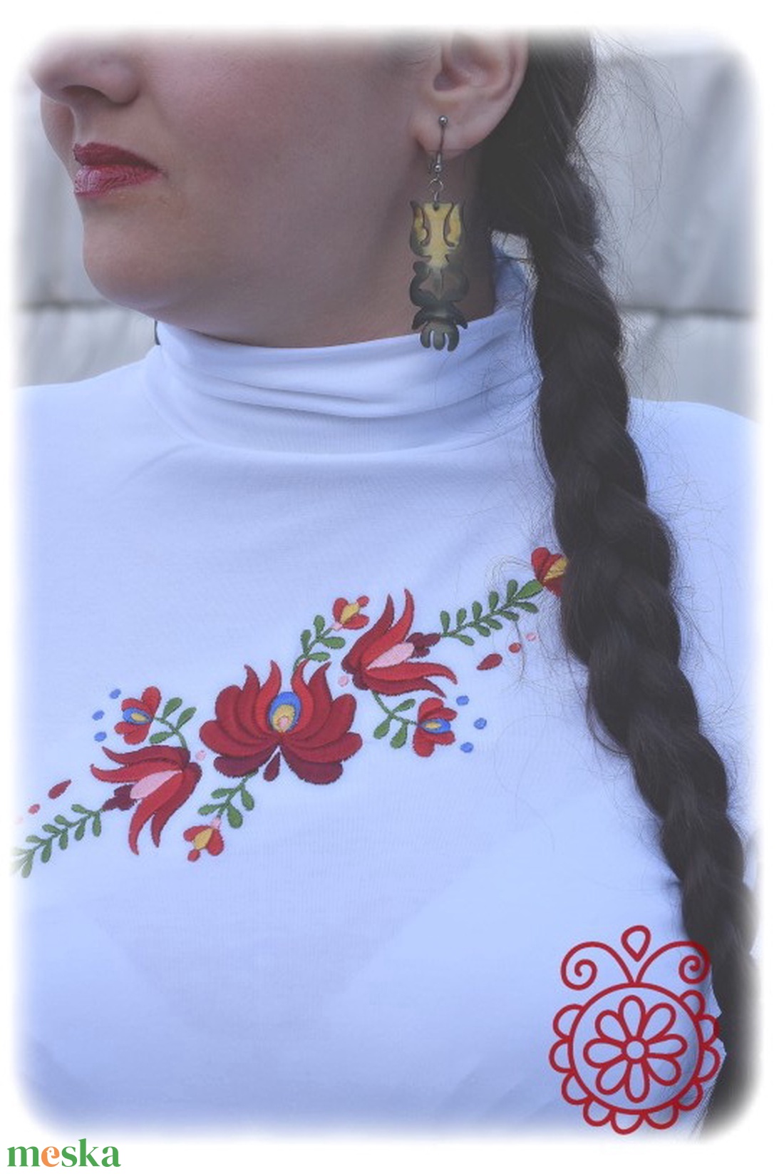 Garbó � Matyó (fehér) - ruha & divat - női ruha - pulóver - Meska.hu