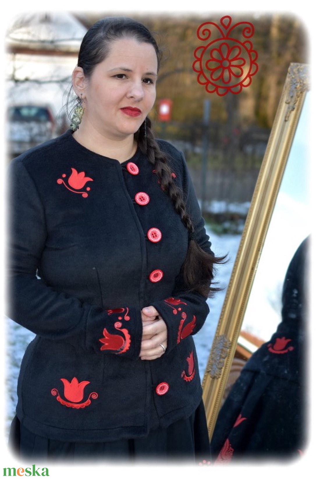 Fehérnép-ujjas mezőségi (fekete) - ruha & divat - női ruha - kabát - Meska.hu