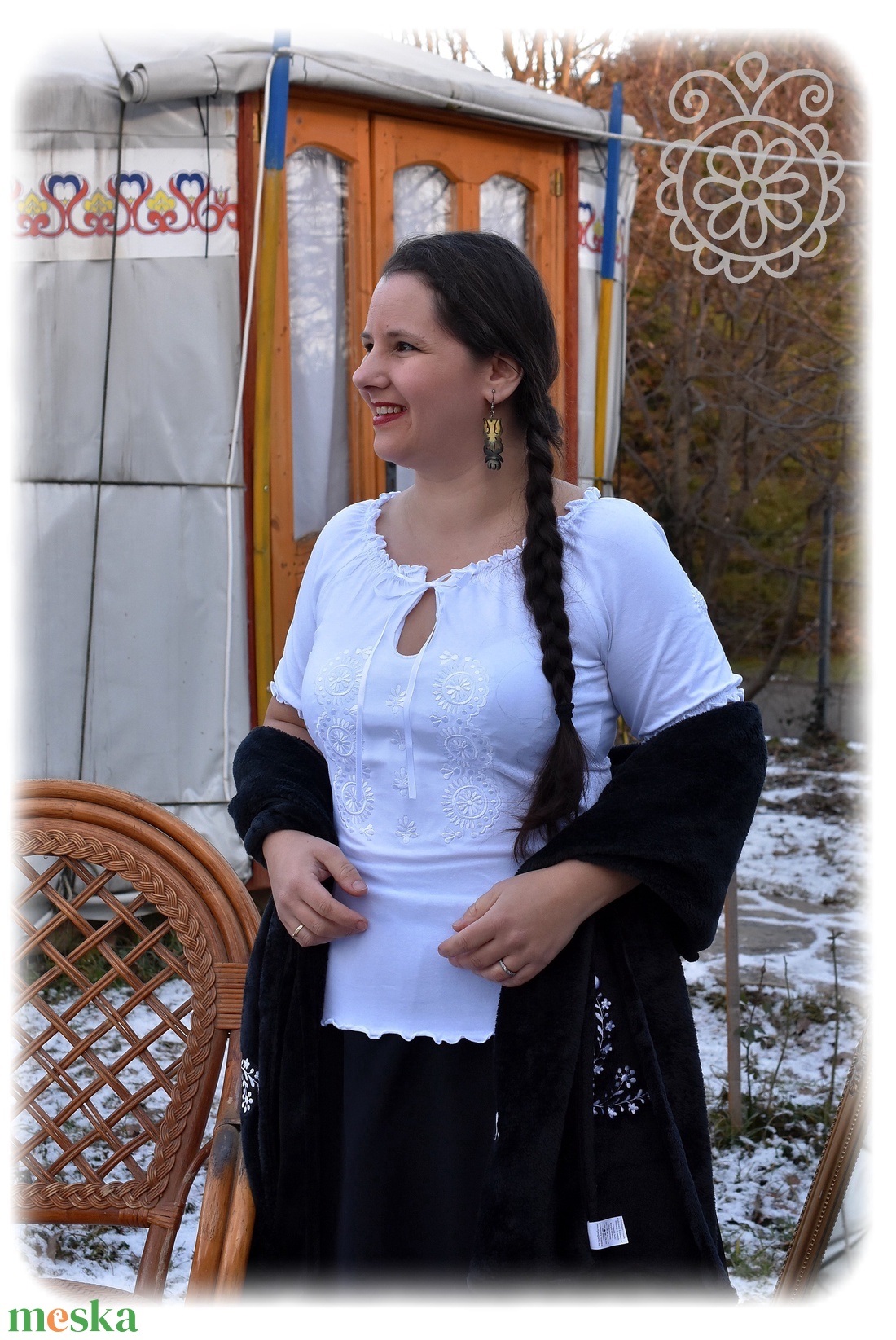 Zalai Ragyogó: Fehérnép zalai fehérhímzéses szalagos blúza � fehér RU - ruha & divat - női ruha - póló, felső - Meska.hu