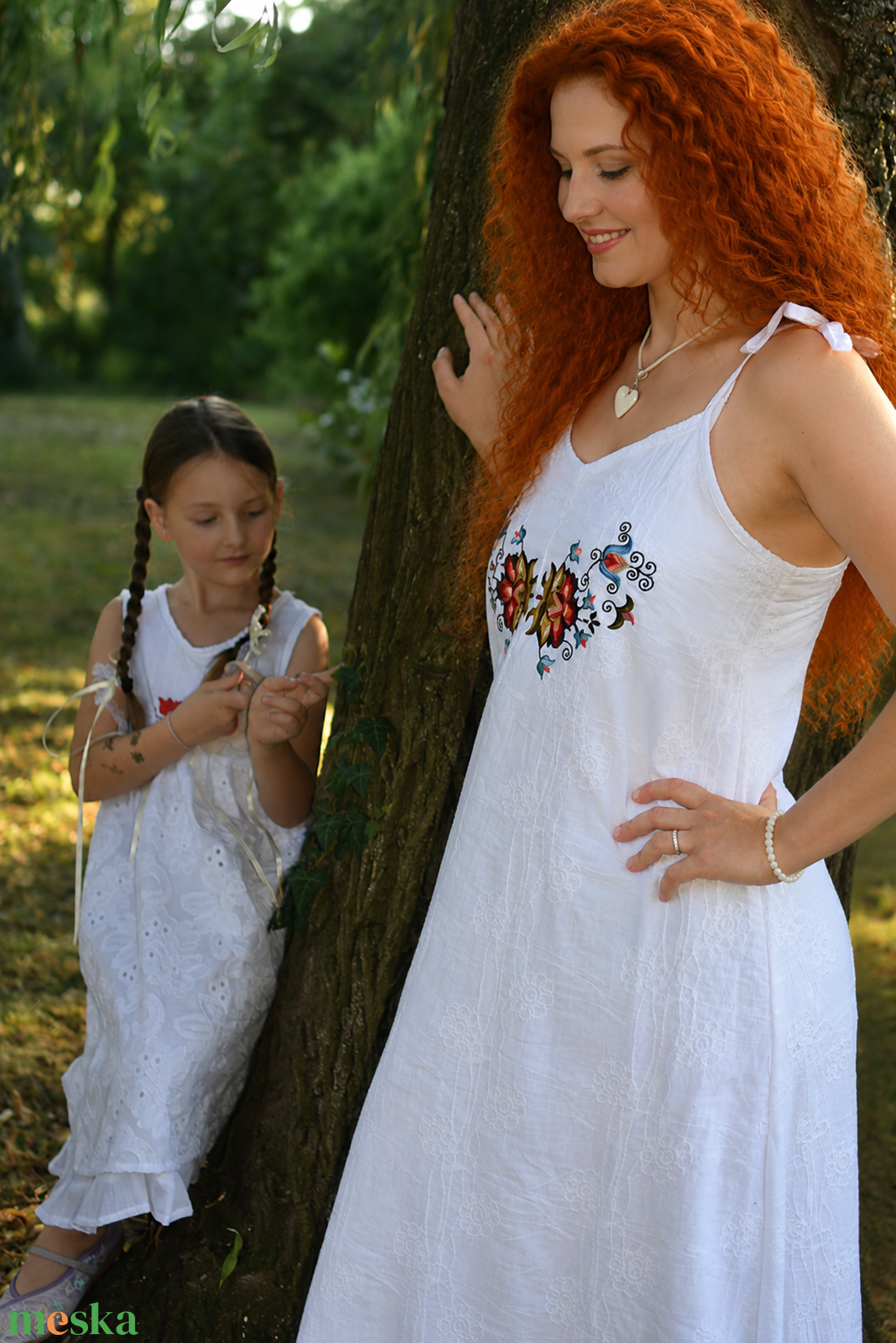 Cili hímzett gézruhája (fehér) � Vásárhelyi - ruha & divat - női ruha - ruha - Meska.hu