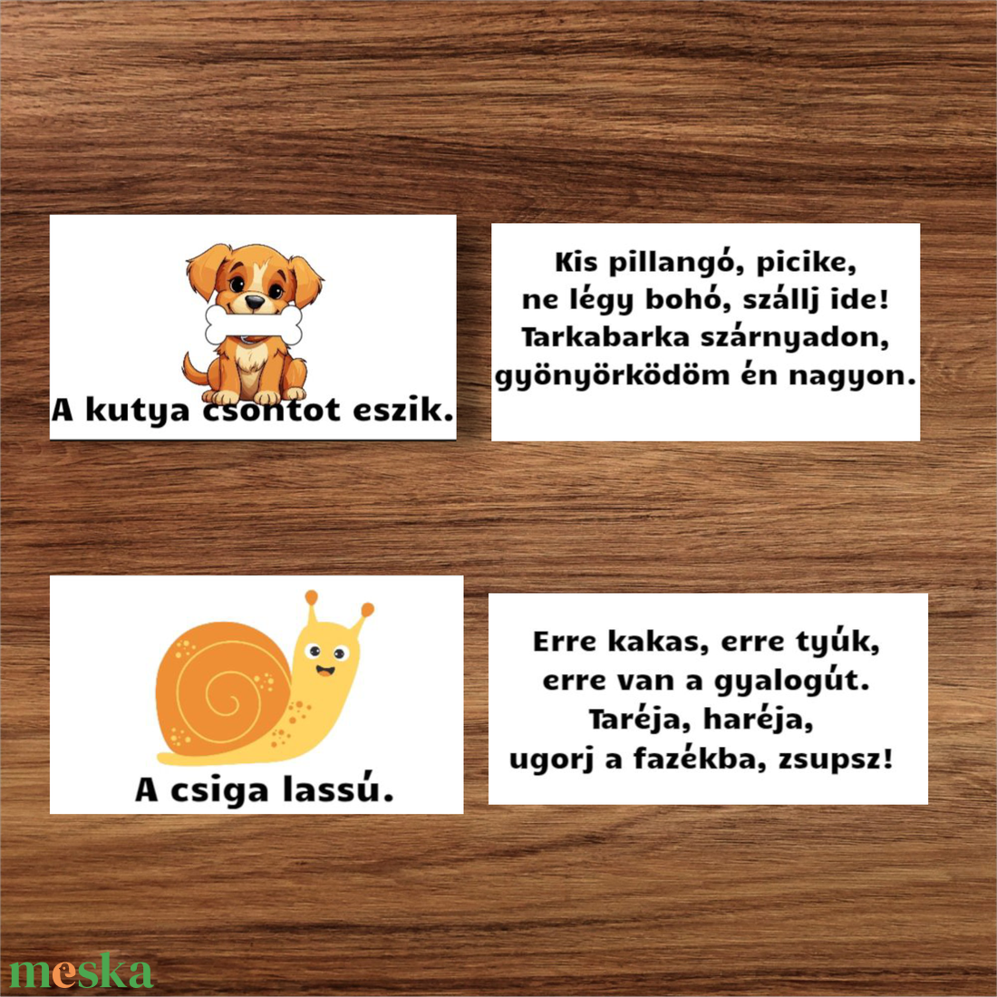 Beszédfejlesztő kártyák - játék & sport - készségfejlesztő és logikai játék - oktató játékok - Meska.hu