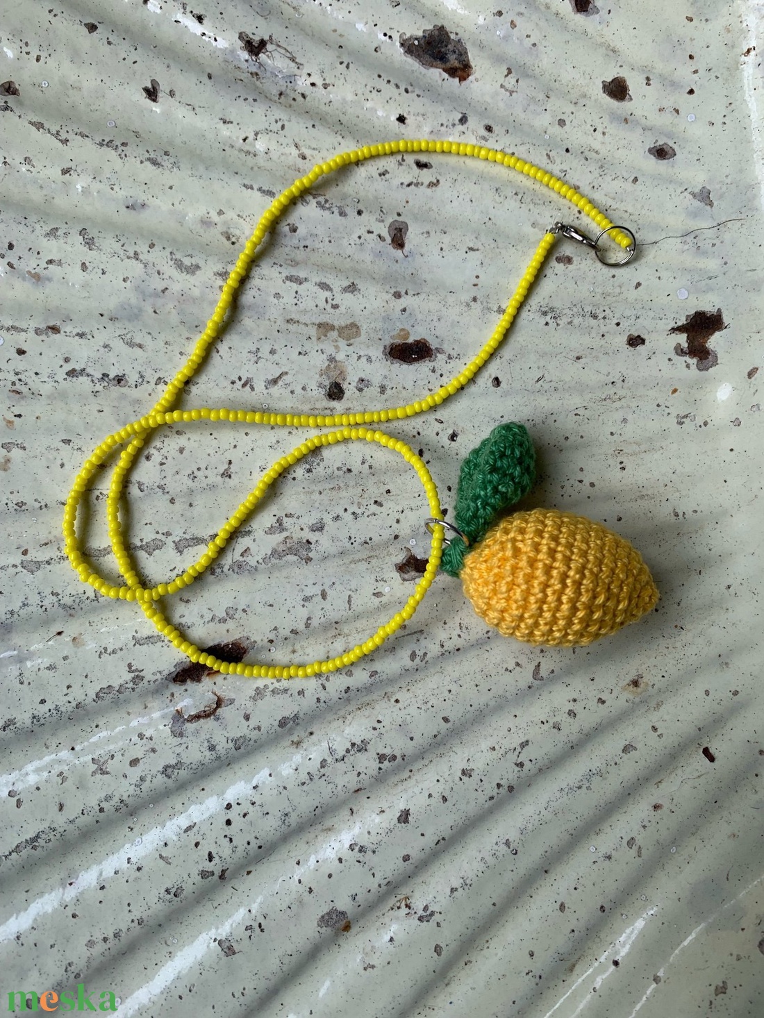 Citromos nyaklánc - ékszer - fülbevaló - lógó fülbevaló - Meska.hu