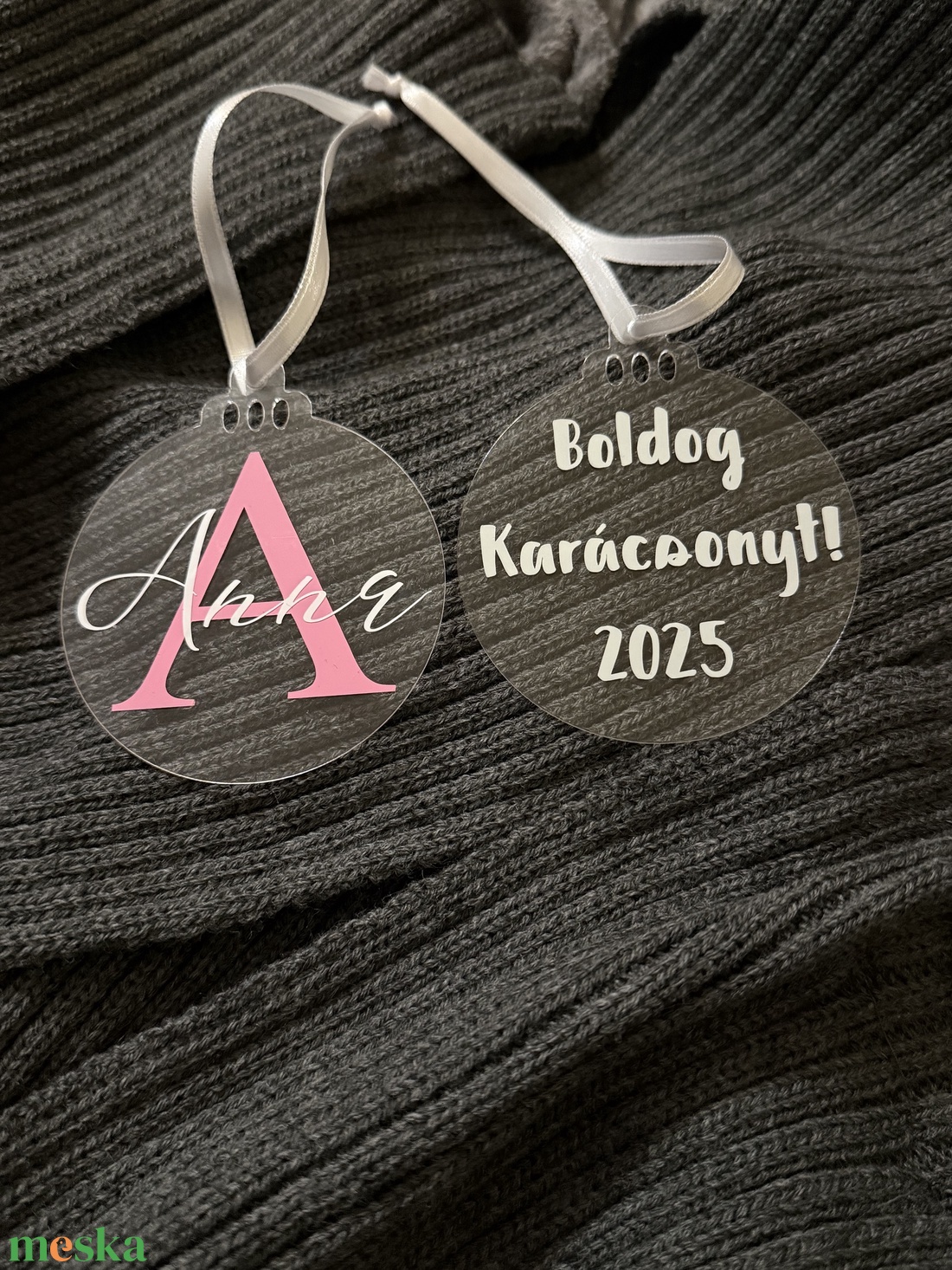 Névre szóló karácsonyfadísz - karácsony - karácsonyi lakásdekoráció - karácsonyfadíszek - Meska.hu