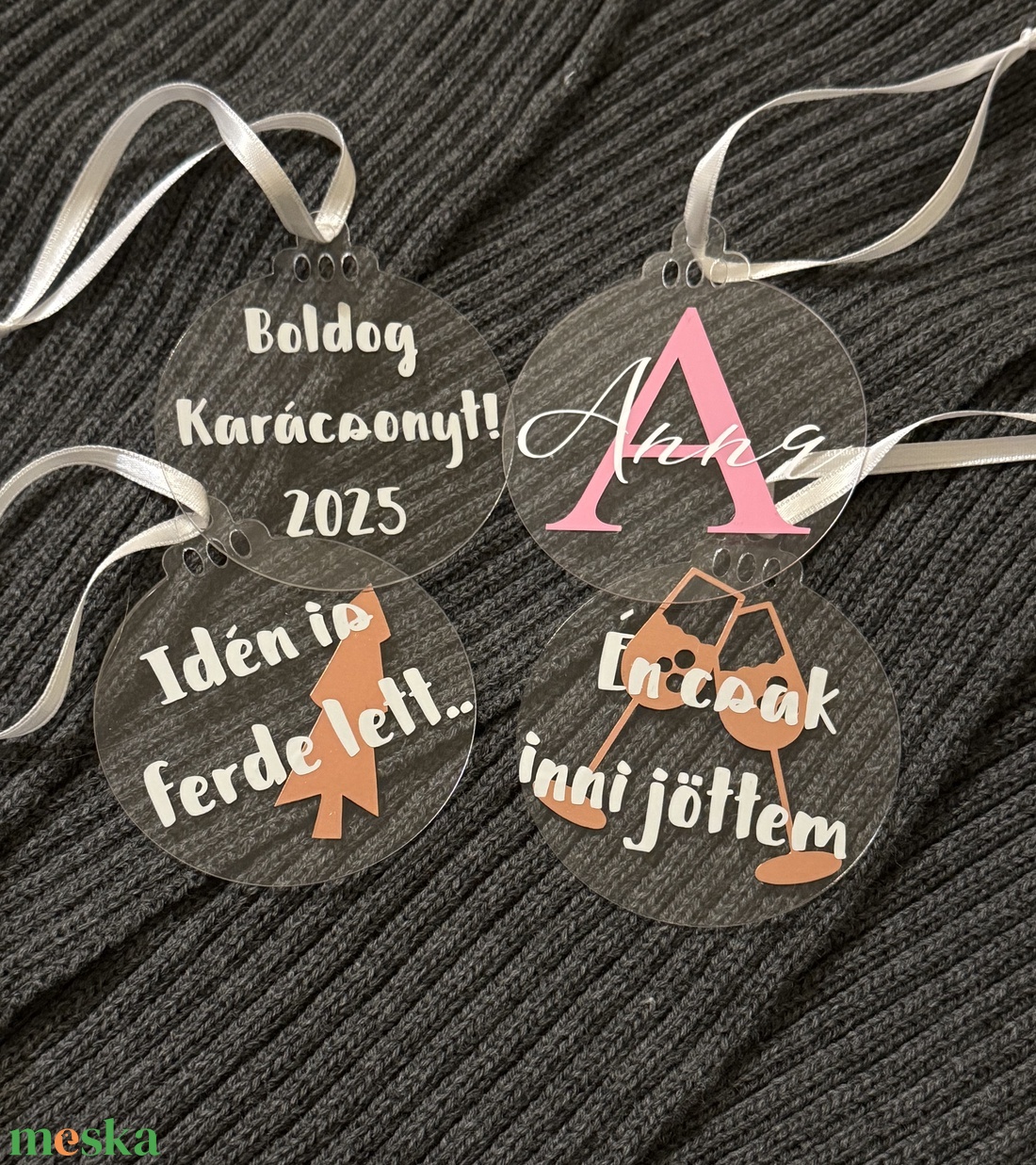 Névre szóló karácsonyfadísz - karácsony - karácsonyi lakásdekoráció - karácsonyfadíszek - Meska.hu