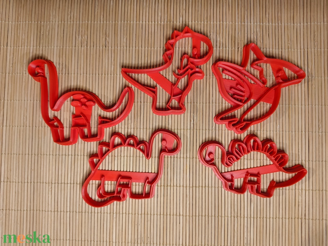 Dínó sütikiszúró szett - otthon & életmód - konyhafelszerelés, tálalás - sütés, főzés - sütikiszúró - Meska.hu