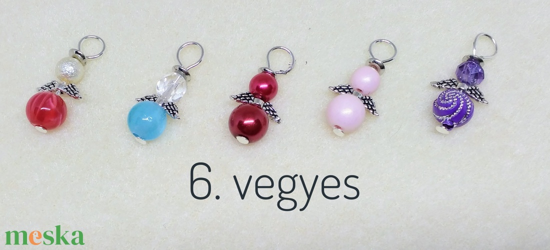 Gyöngy angyalkák - karácsony - karácsonyi ajándékozás - karácsonyi képeslap, üdvözlőlap, ajándékkísérő - Meska.hu