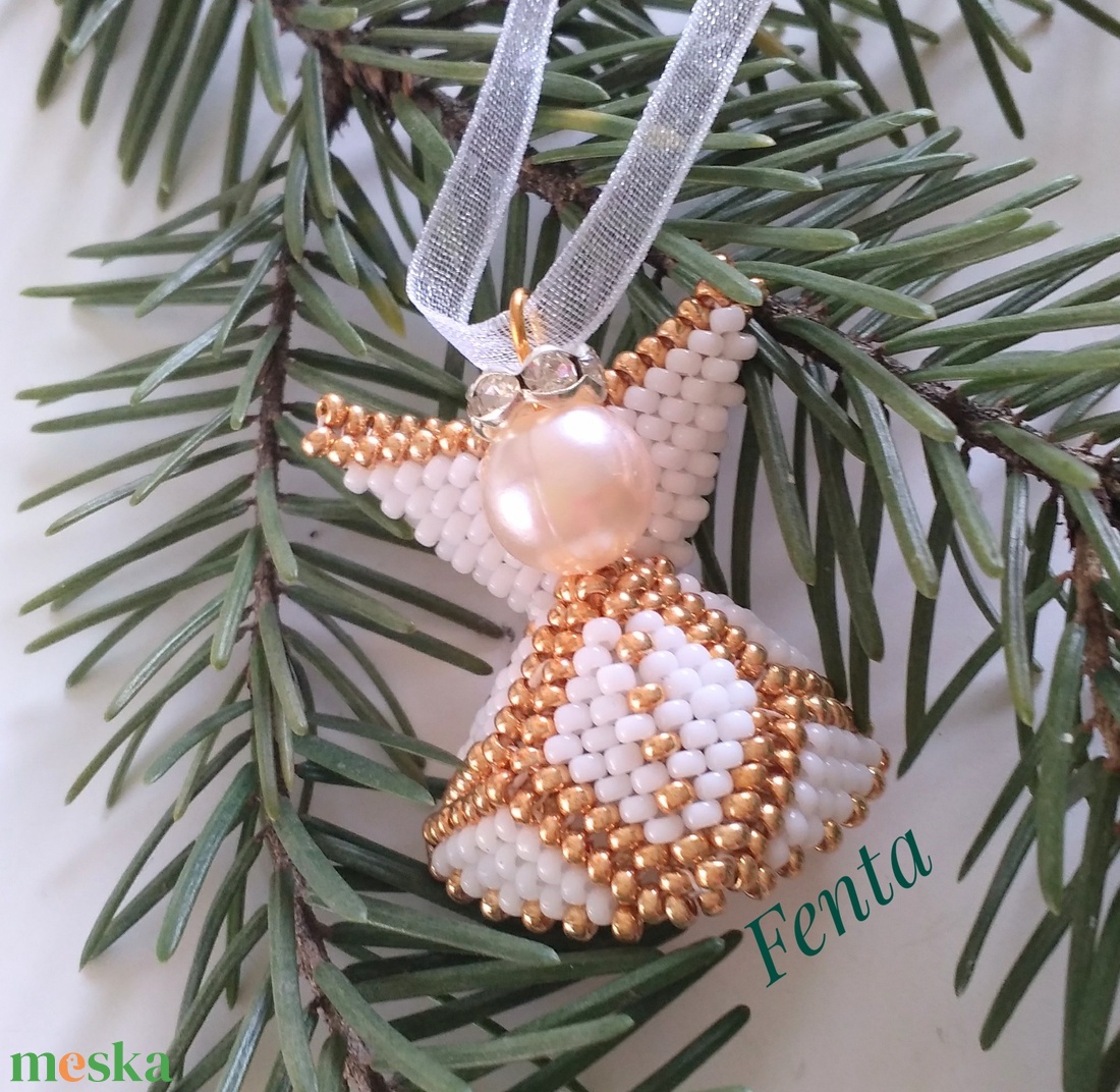 Angyalka karácsonyi dísz - karácsony - karácsonyi lakásdekoráció - karácsonyi manók, figurák - Meska.hu