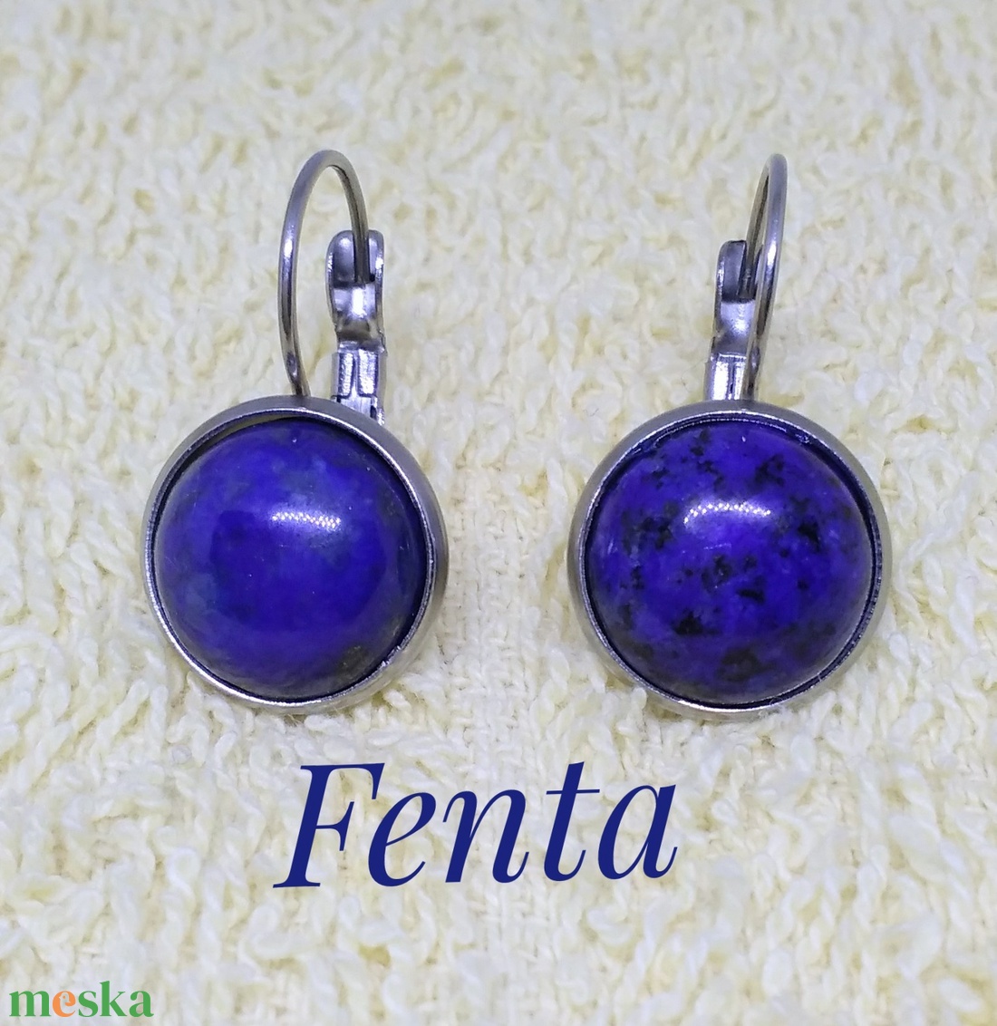 Lapis Lazuli fülbevaló - ékszer - fülbevaló - lógó fülbevaló - Meska.hu Lapis Lazuli fülbevaló - ékszer - fülbevaló - lógó fülbevaló - Meska.hu