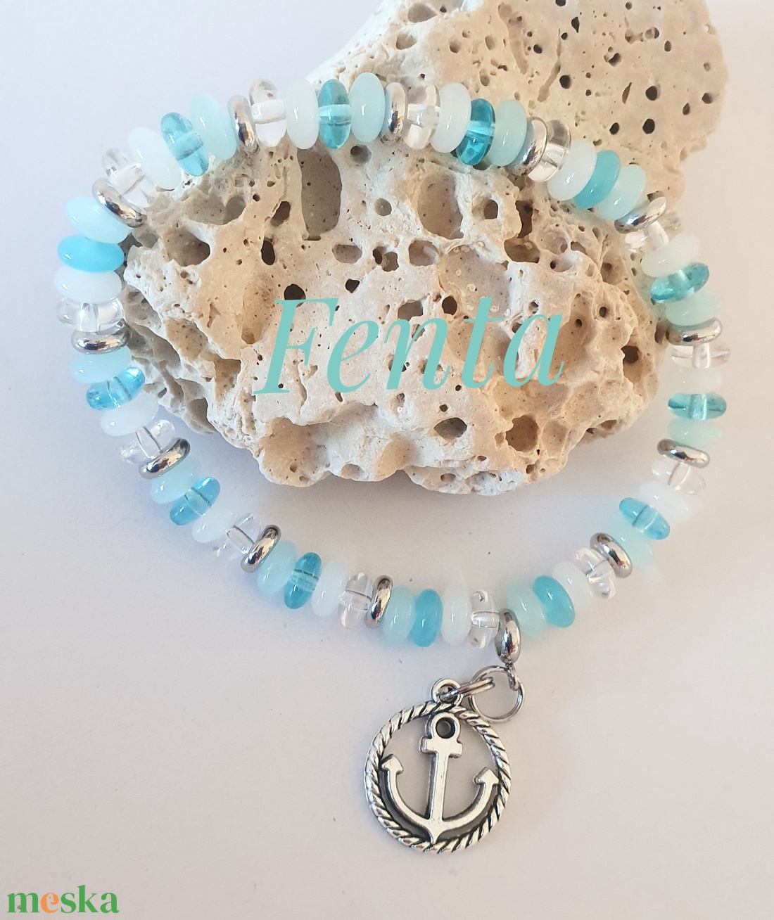 Horgonyos karkötő - ékszer - karkötő - charm karkötő - Meska.hu