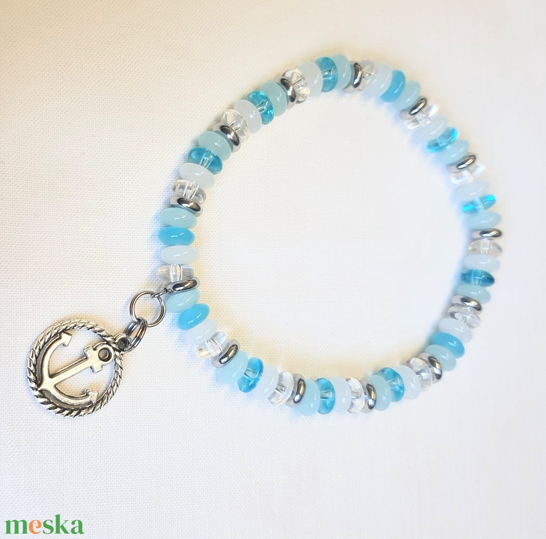 Horgonyos karkötő - ékszer - karkötő - charm karkötő - Meska.hu