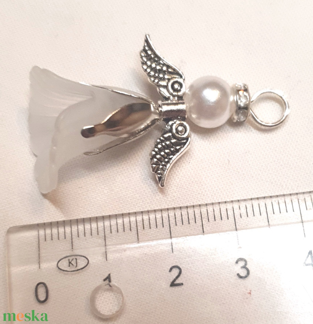 Gyöngy angyalkák - táska & tok - kulcstartó & táskadísz - kulcstartó - Meska.hu