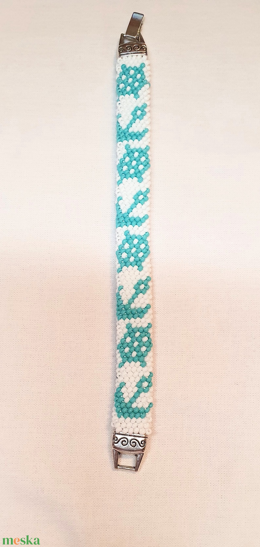 Horgonyos lapos karkötő - ékszer - karkötő - gyöngyös karkötő - Meska.hu