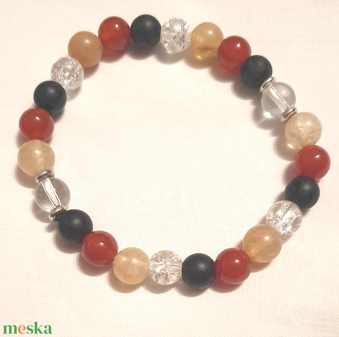 Többszínű karkötő - ékszer - karkötő - gyöngyös karkötő - Meska.hu