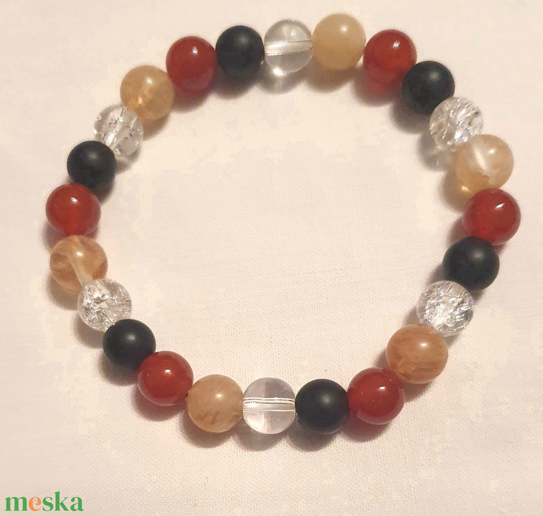 Többszínű karkötő - ékszer - karkötő - gyöngyös karkötő - Meska.hu